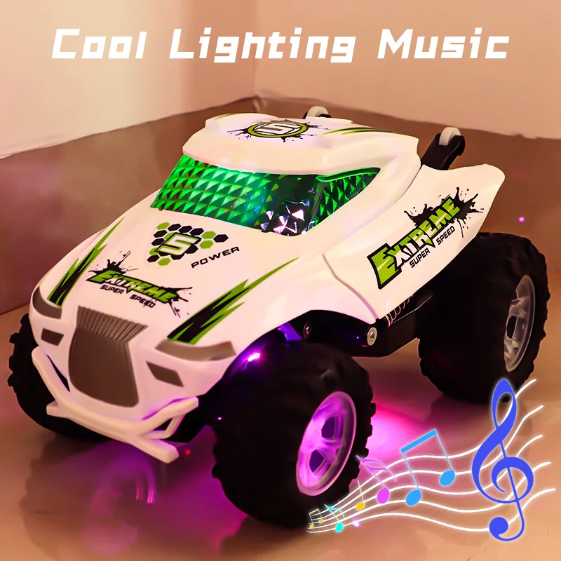 New children's electric remote control toy off-road climbing light boys stunt toy car with music and dance - Image 4