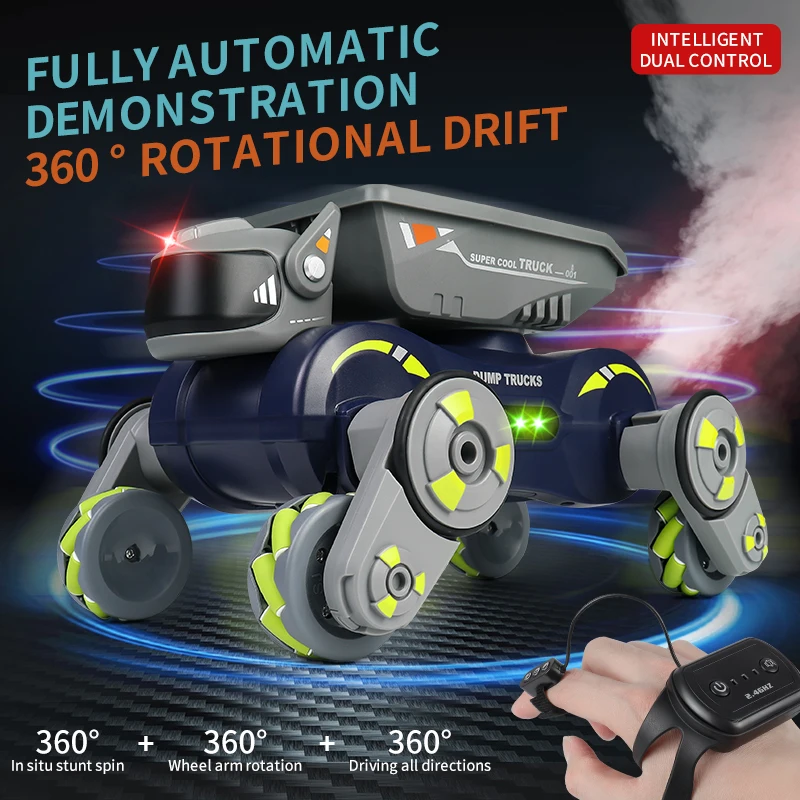 JJRC Q187 RC Robot Dog w/ Music Cool Lights Water Spray Swing Arms Stunt Car 2.4G 4WD RC Drift Car Remote Control Car Toys gifts - Image 2