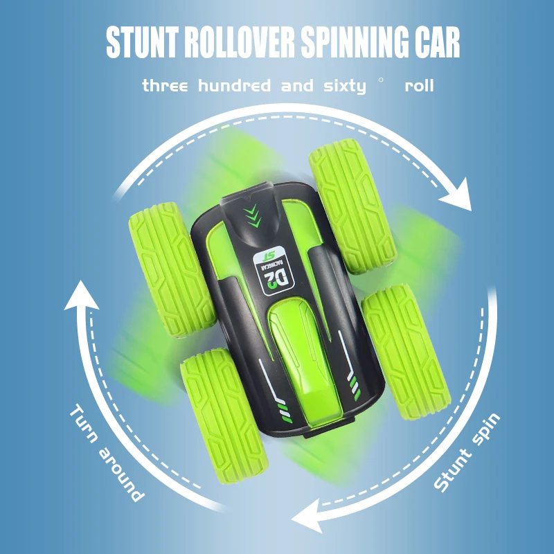 Mini high-speed remote control double-sided stunt car with 360 ° rolling charging and drop resistant children's toy car - Image 3