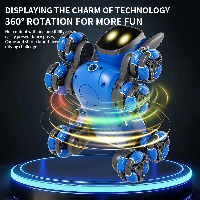 JJRC New Q200 Small Eight Wheel Gesture Sensing Multi functional Voice Interaction RC Stunt Machine Dog Children Toy - Image 4