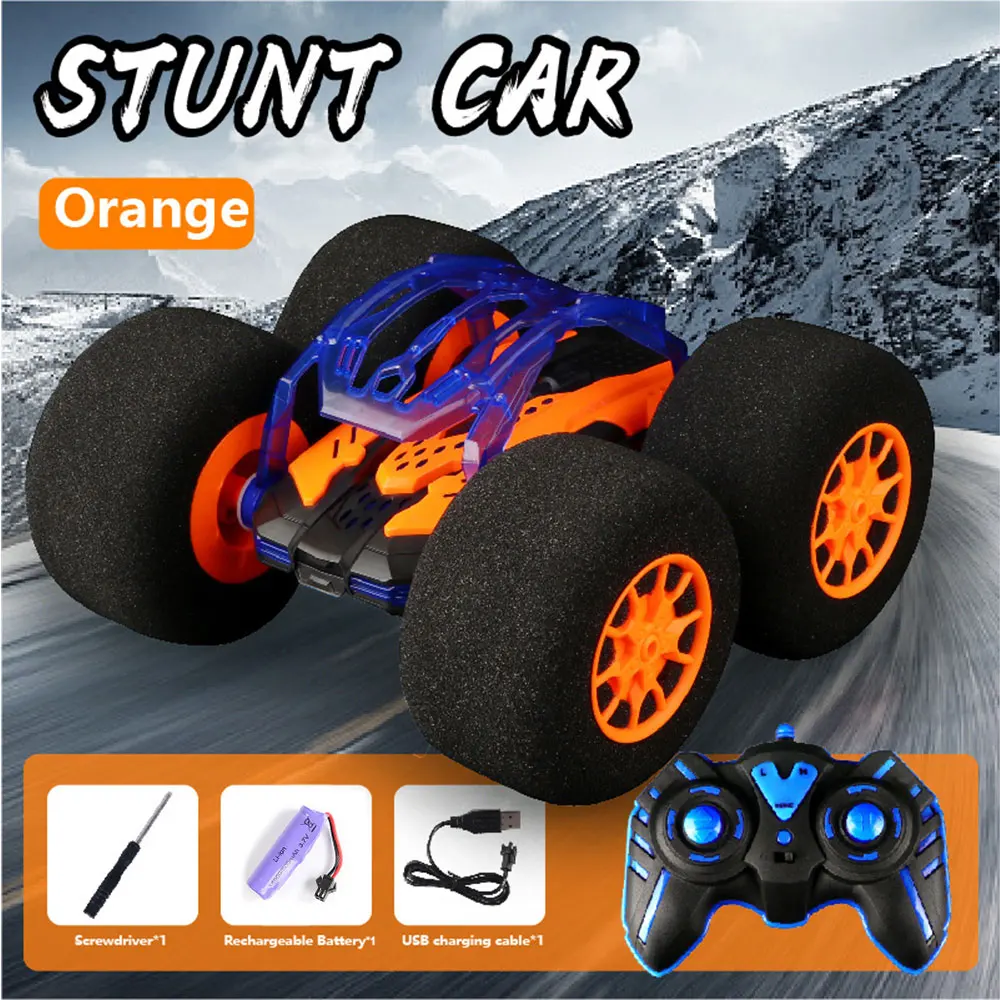 1:20 RC 4WD Remote Control Cars Model Sponge Wheel 360 Rotation Stunt Tumbling Children's Toys Gift - Image 5