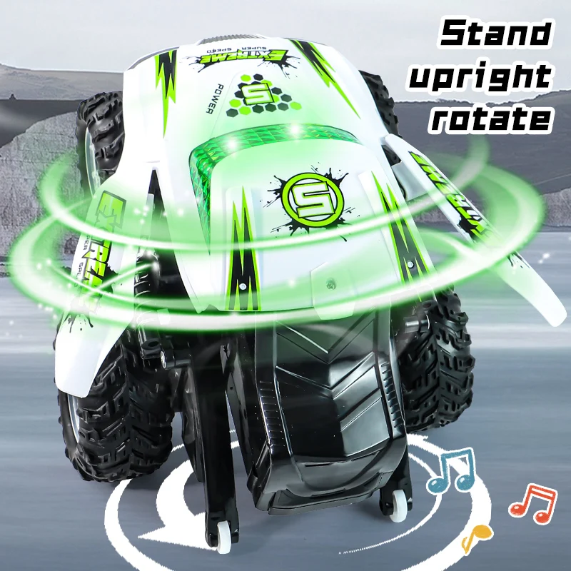 New children's electric remote control toy off-road climbing light boys stunt toy car with music and dance - Image 2