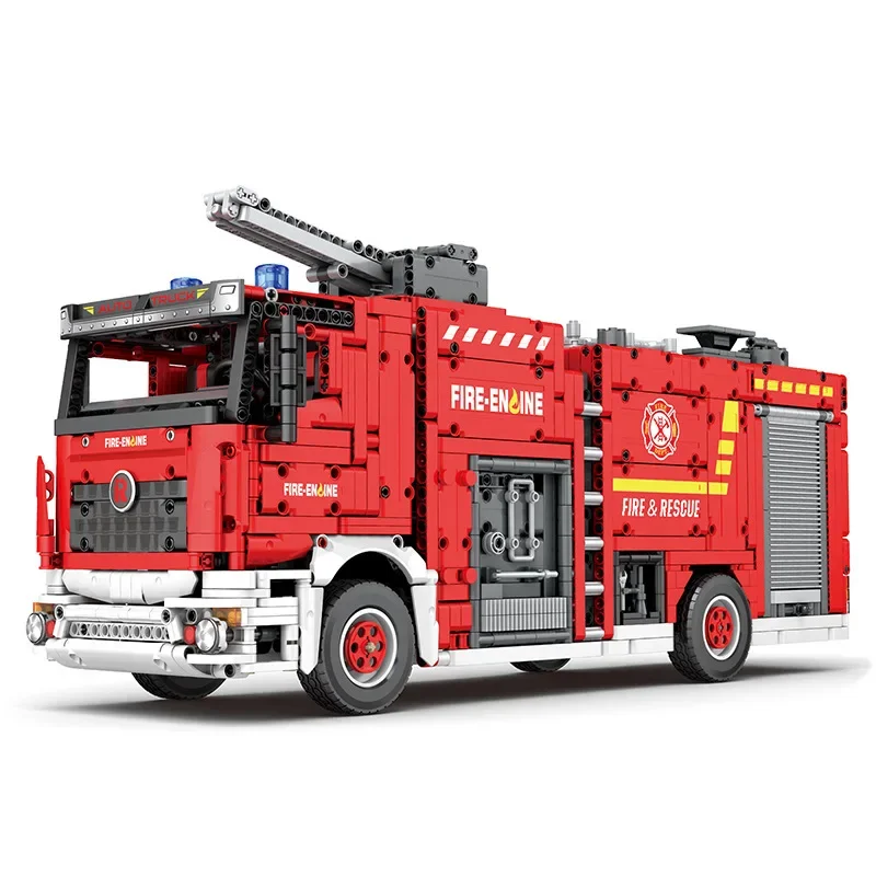 Reobrix Rescue fire truck building blocks assembly model RC technology car building blocks toy tabletop decoration gift 2888PCS - Image 5