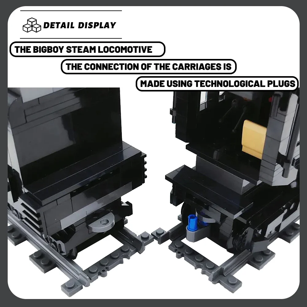 Classic Technical Train Buildings Blocks Big Boy Steam Locomotive Railway Tracks Sets DIY Kids Toys For Birthday Christmas Gift - Image 6