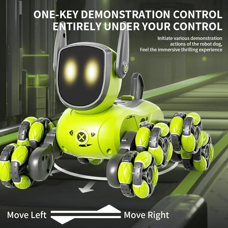 JJRC New Q200 Small Eight Wheel Gesture Sensing Multi functional Voice Interaction RC Stunt Machine Dog Children Toy - Image 3