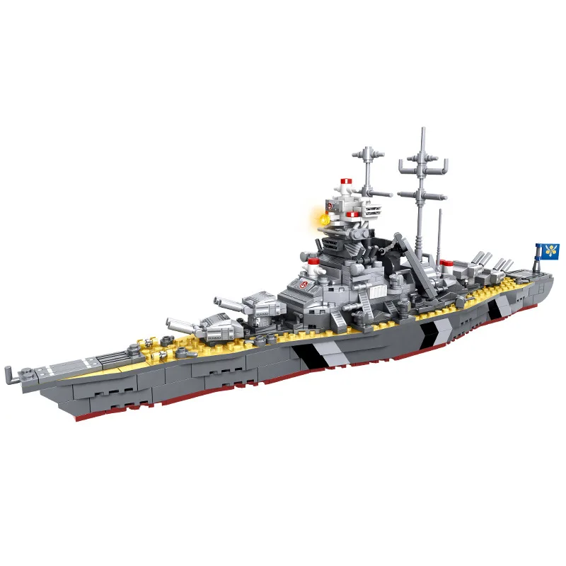 Children's assembled toy warship world aircraft carrier small particle building block military model - Image 5