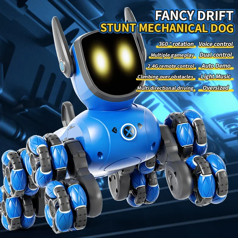 JJRC New Q200 Small Eight Wheel Gesture Sensing Multi functional Voice Interaction RC Stunt Machine Dog Children Toy - Image 2