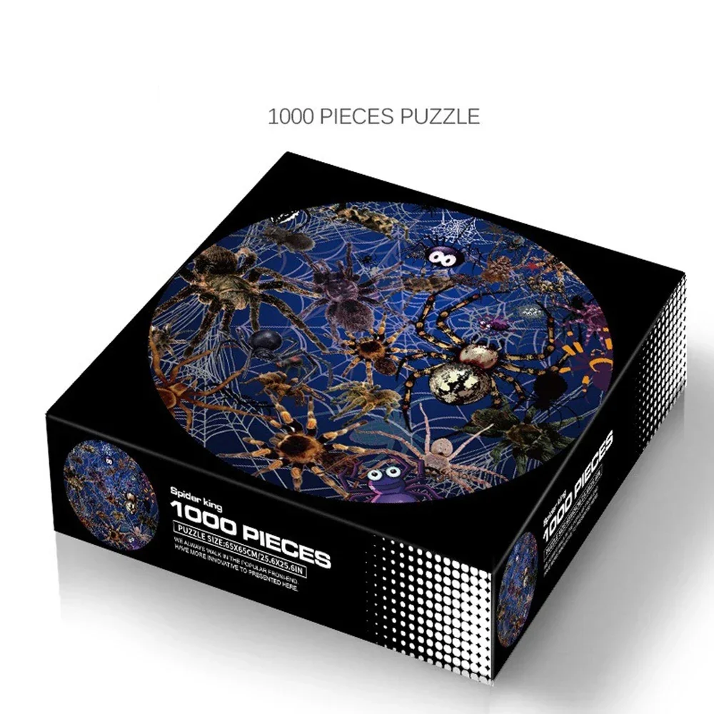 Spider king 1000 PCS of high difficulty adult puzzle, circular and irregular cartoon animal anime toy, children's puzzle gifts