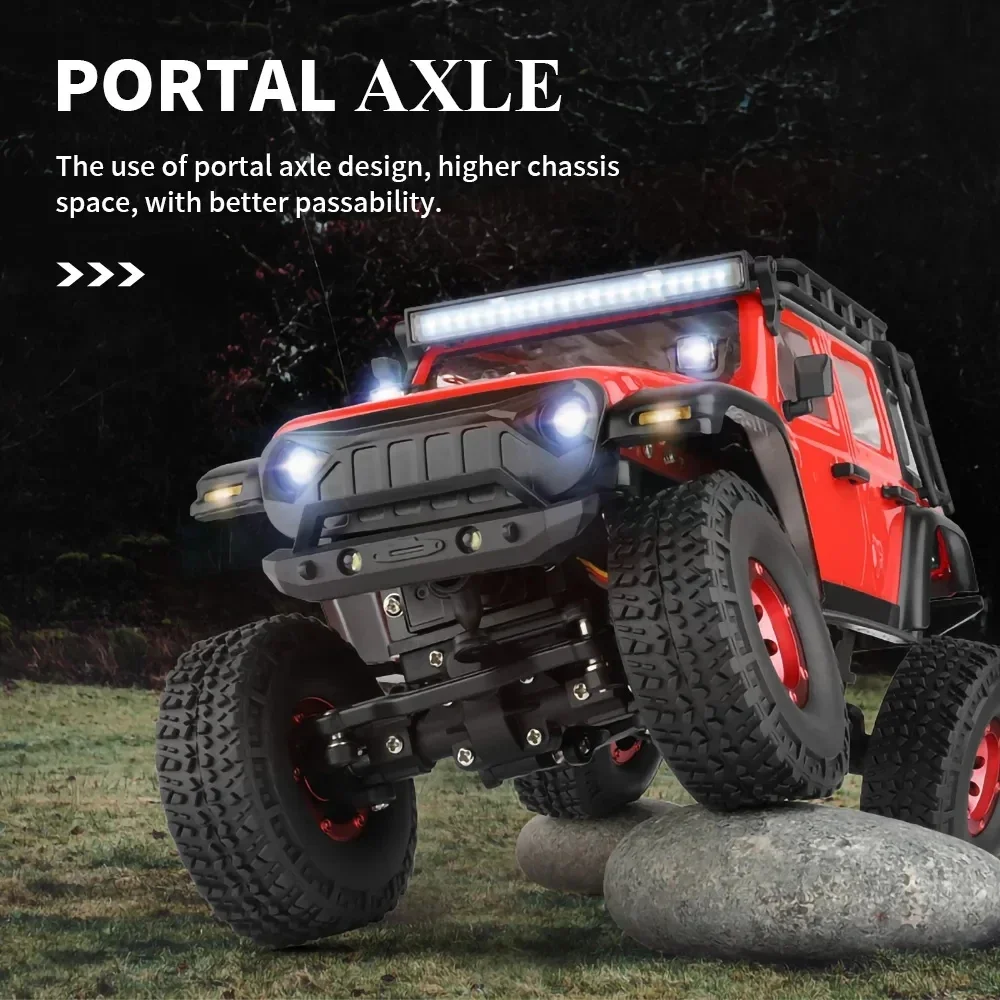 Wltoys 2428 1:24 Mini RC Car 2.4G With LED Lights 4WD Off-Road Electric Crawler Vehicle Remote Control Truck Toy for Children - Image 2