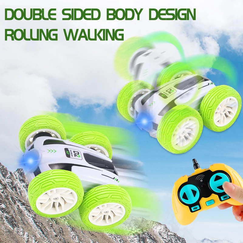 Mini high-speed remote control double-sided stunt car with 360 ° rolling charging and drop resistant children's toy car - Image 4