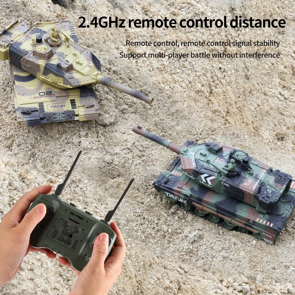 2.4G Tracked Simulation Remote Control Tank Water BALL Spray Remote Control Vehicle War Armored Vehicle Model Children Toy Gift - Image 2