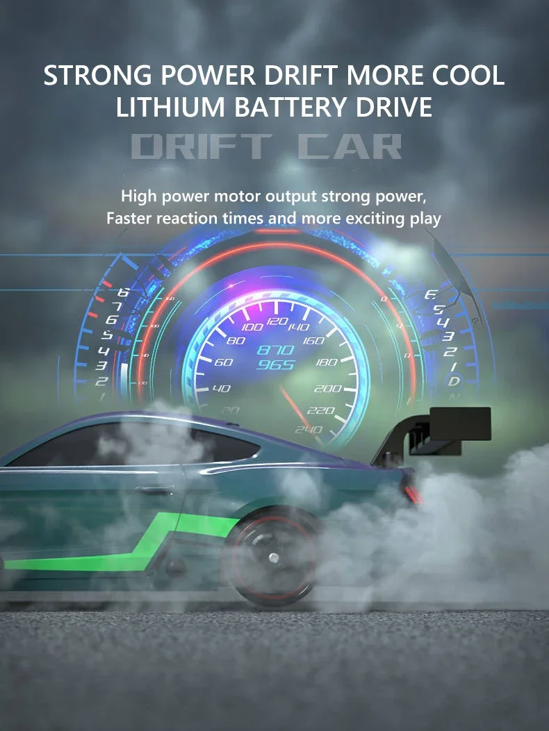 4WD Remote Control Car 1:16 2.4G 40km/h High Speed Drift Mustang GT Sports Remote Control Sports Car Children's Toy Gift 2023 - Image 6