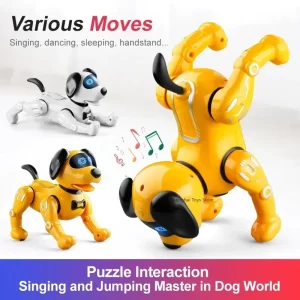 kf-S342b3c155f064c4690476ecaee522959F JJRC Funny RC Robot Electronic Dog Stunt Dog Touch-sense Music Song Walking Dancing Animal Robot Dog for Boy Girls Children Toys