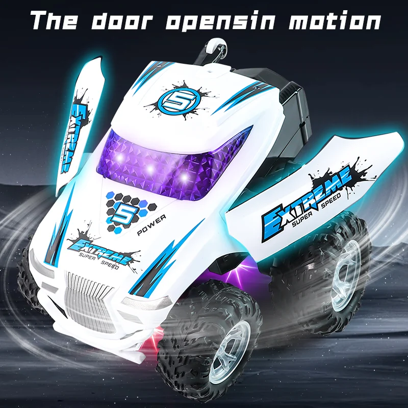 New children's electric remote control toy off-road climbing light boys stunt toy car with music and dance - Image 3