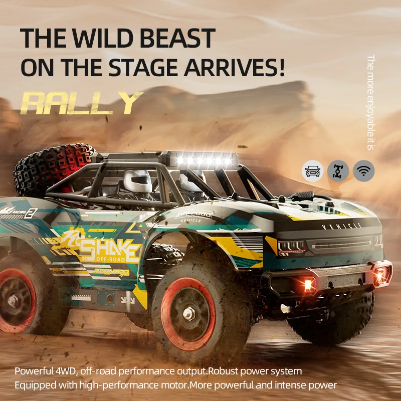 JJRC Professional Brushed Remote Control Car - Full-Scale 4WD Off-Road High-Speed Big-Wheel Short Course Truck for Adult Racing - Image 2