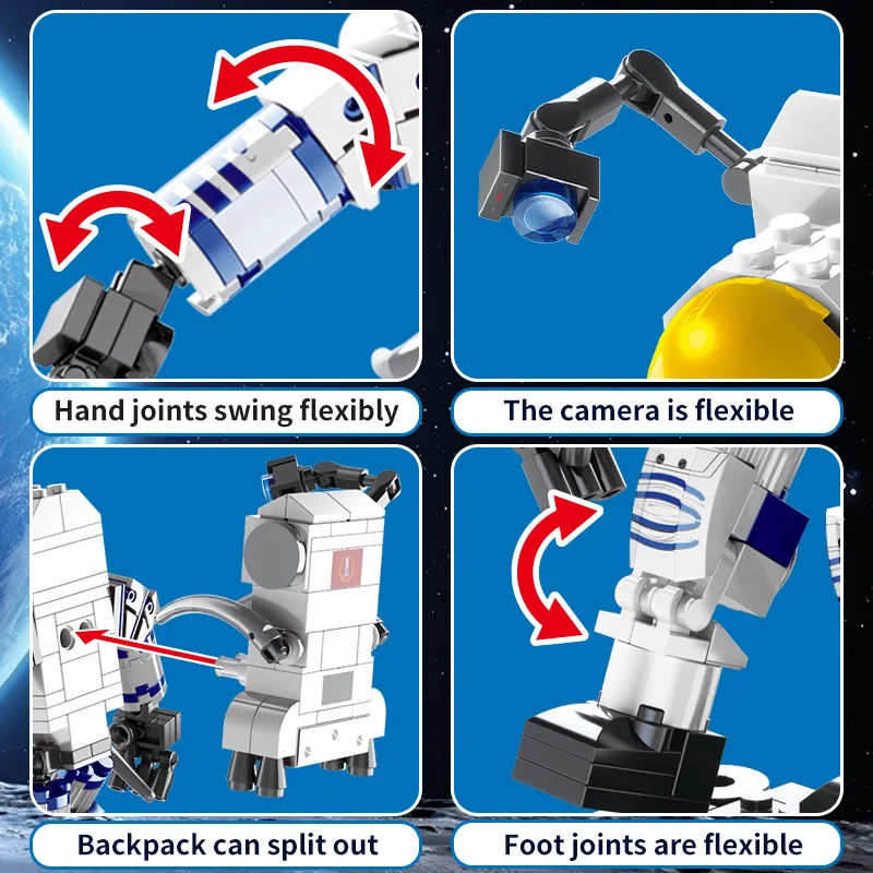 WOMA Hot selling children's gifts, space astronaut building blocks, airplane model toys, children's building blocks - Image 3