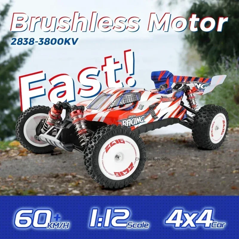 1/12 Fast RC Cars WLtoys 124008 2000mah 4x4 3s Brushless RC Buggy Cars with Independent ESC RC Car Truck Remote Control Cars