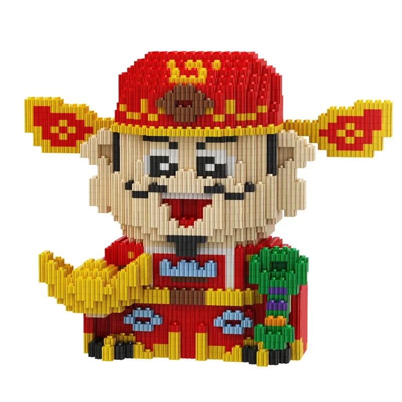 Diamond Building Block Lucky Cat Rich Cat Connection Model God of Wealth Mini Bricks Figure Toy For Gift - Image 5