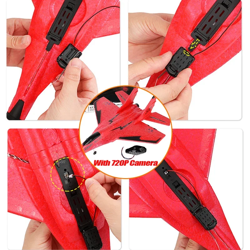 Remote Control Plane ZY530 2.4G With LED Lights 720P Camera Aircraft RC Flying Model Glider EPP Foam Toy Airplane Gifts for Kids - Image 3