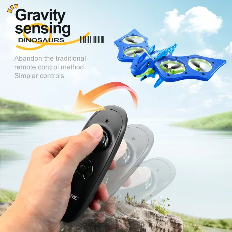 RC Plane Dinosaurs Model Remote Control Aircraft 2.4GHz Gravity Sensing Mini Drone 360° Flip RC Helicopter Children's Toys Gifts - Image 3