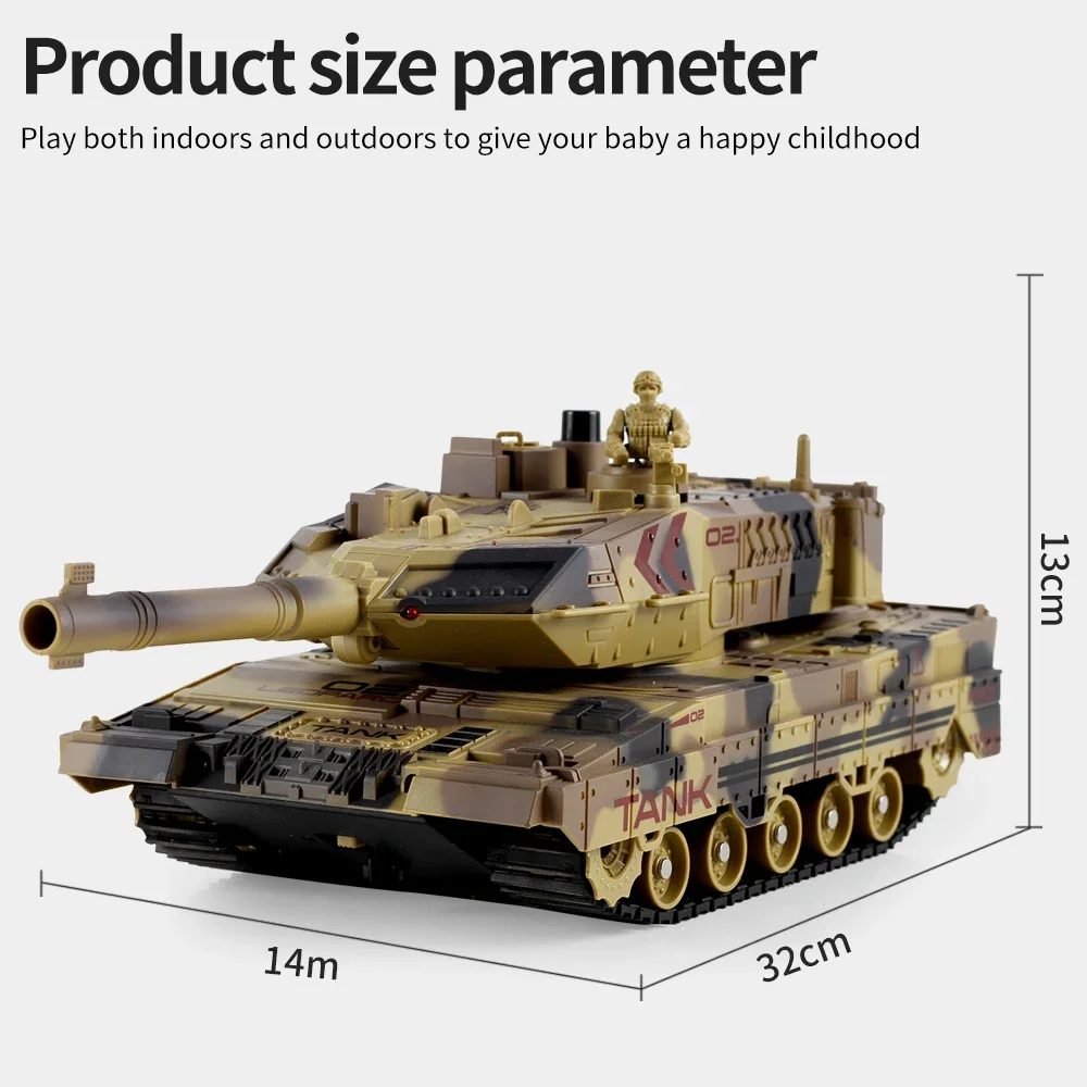 2.4G Tracked Simulation Remote Control Tank Water BALL Spray Remote Control Vehicle War Armored Vehicle Model Children Toy Gift - Image 5