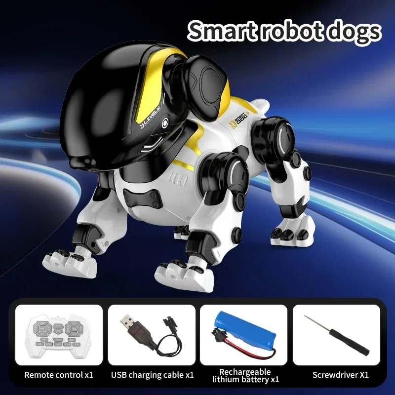 Emo Remote Control Robot Dog RC Robot Voice Intelligent Walking Dancing Interactive Pet Puppy Play Cute Children Toys for Kids - Image 3