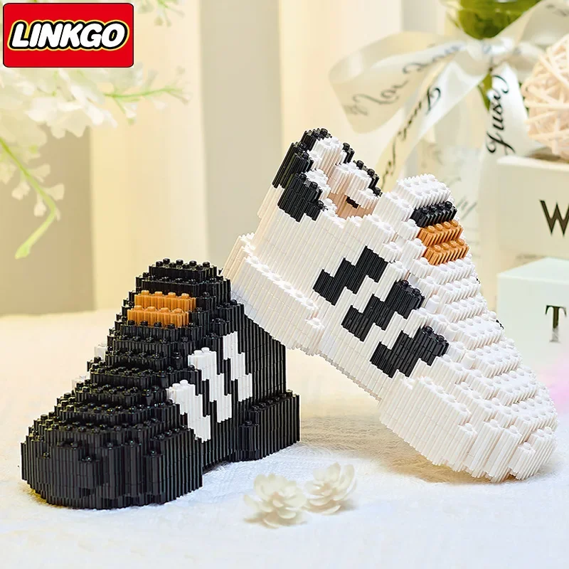 Mini Basketball Shoes Building Block Sneakers Model Bricks Toys DIY Assembly Toys Gifts For Boys Kids Backpack Bag Pendant - Image 3