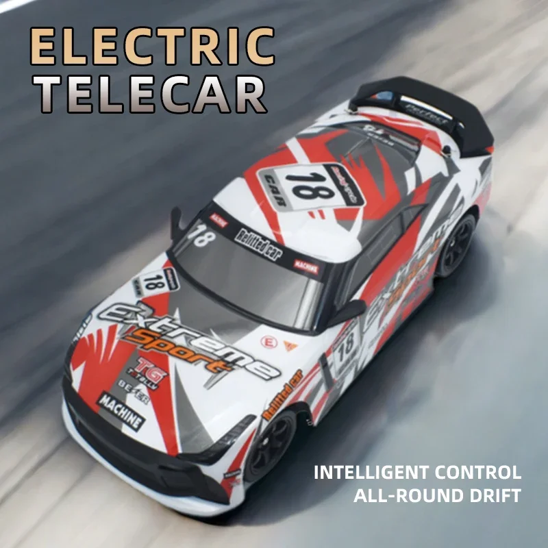 1:18 GTR fast remote control drift car, a four-wheel remote control car, a boy's toy, equipped with replaceable tires - Image 4