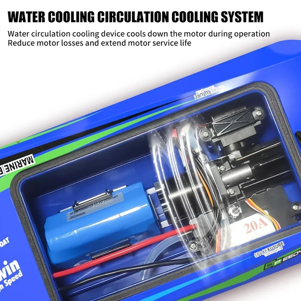 TX768 High-speed Turbojet Speedboat 30km/h 2.4GHz Brushless 2212 Motor Remote Control Speedboat Adult and Children's Toy - Image 4