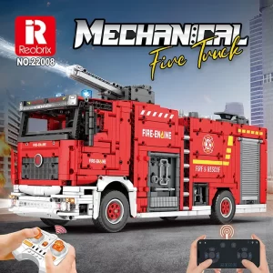 kf-S6051b8da170a4299b491626ad53fce8fq Reobrix Rescue fire truck building blocks assembly model RC technology car building blocks toy tabletop decoration gift 2888PCS