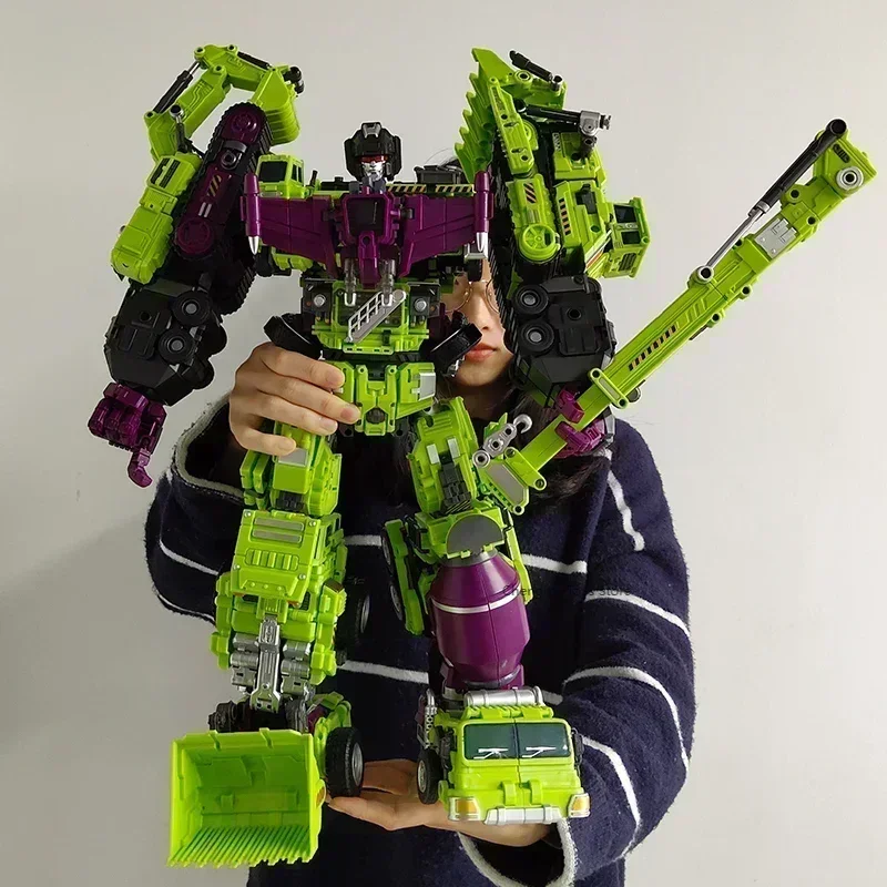 6IN1 NBK 42CM Devastator Toy Transformation KO Robot Car combination Action Figure excavator Blender Model Kid Christmas present