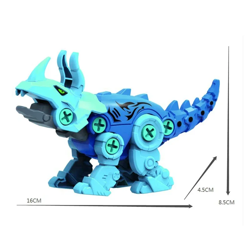 5 IN 1 Children Assembly Dinosaur Transformation Dino Robot Constructor Screw DIY Set Blocks Disassembly Screwdriver Model Toys - Image 4