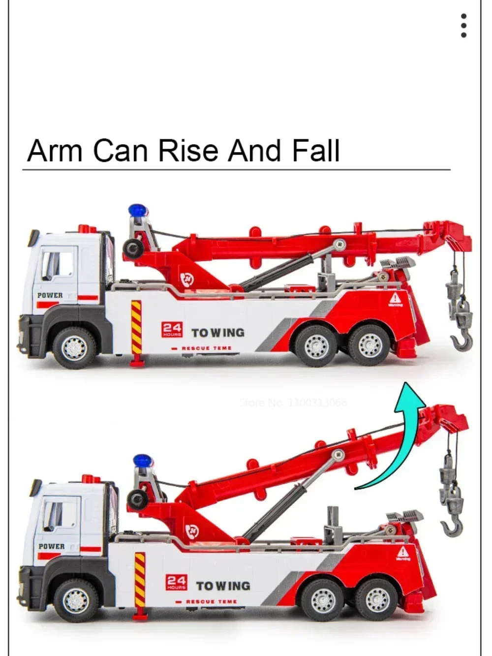 1:32 Alloy Engineering Car Model Metal Diecasts Toys Alloy Vehicles Car Double Hook Wrecker Trucks Toy Birthday Gifts For Boy - Image 6