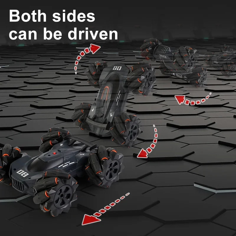 Drift spray stunt racing high-speed double-sided music light remote control children's electric toy car - Image 3