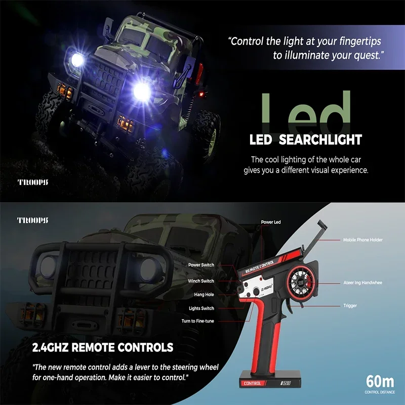 WLtoys 184021 Rc Car 4WD Electric Off-Road Climbing Car 1:18 Remote Control High-Speed Climbing Crawler Vehicle Toys for Kids - Image 5