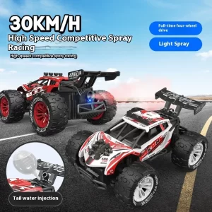 2.4g Remote Control Four-Wheel Drive High-Speed Car Bigfoot Spray Off-Road Vehicle Remote Control Model Children'S Toy Gift