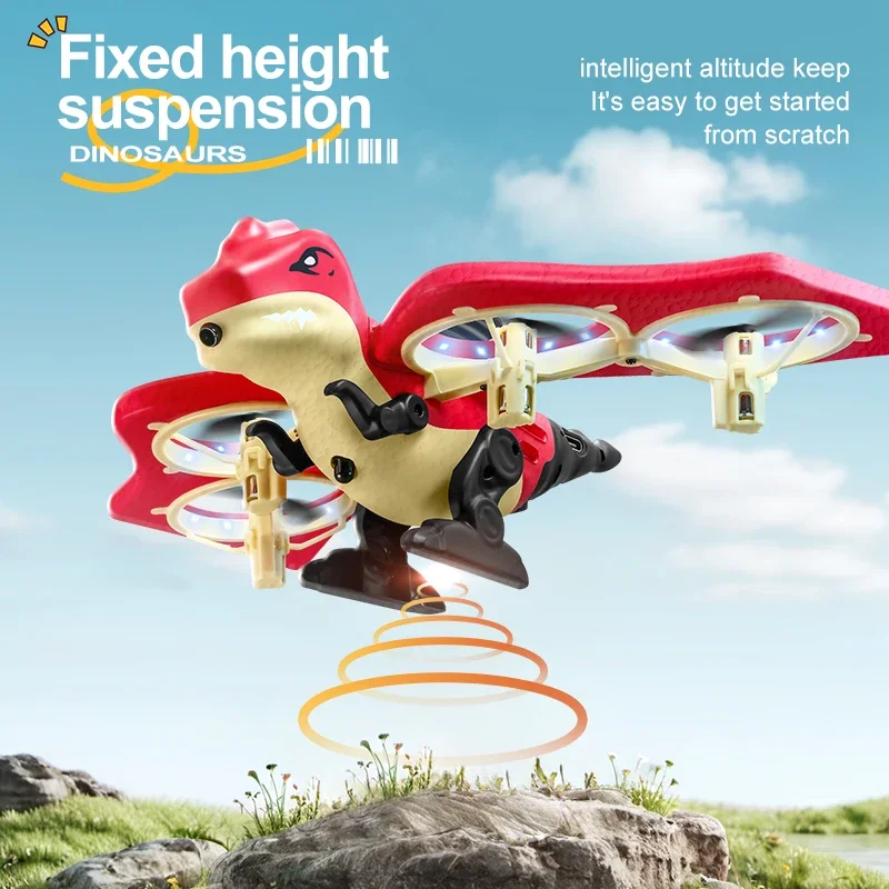 RC Plane Dinosaurs Model Remote Control Aircraft 2.4GHz Gravity Sensing Mini Drone 360° Flip RC Helicopter Children's Toys Gifts - Image 4