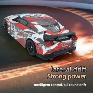 kf-S767b929e7a2e42749cf05f4bd1b9dbe6u 1:18 GTR fast remote control drift car, a four-wheel remote control car, a boy's toy, equipped with replaceable tires