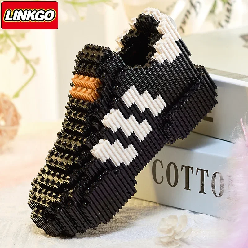 Mini Basketball Shoes Building Block Sneakers Model Bricks Toys DIY Assembly Toys Gifts For Boys Kids Backpack Bag Pendant - Image 4