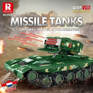 kf-S7a57cc2db2154bc0b2037921adbd1a02X Reobrix 55027 Missile Tank Military series Model Building blocks Remote Control building blocks Tank Toy gift for children