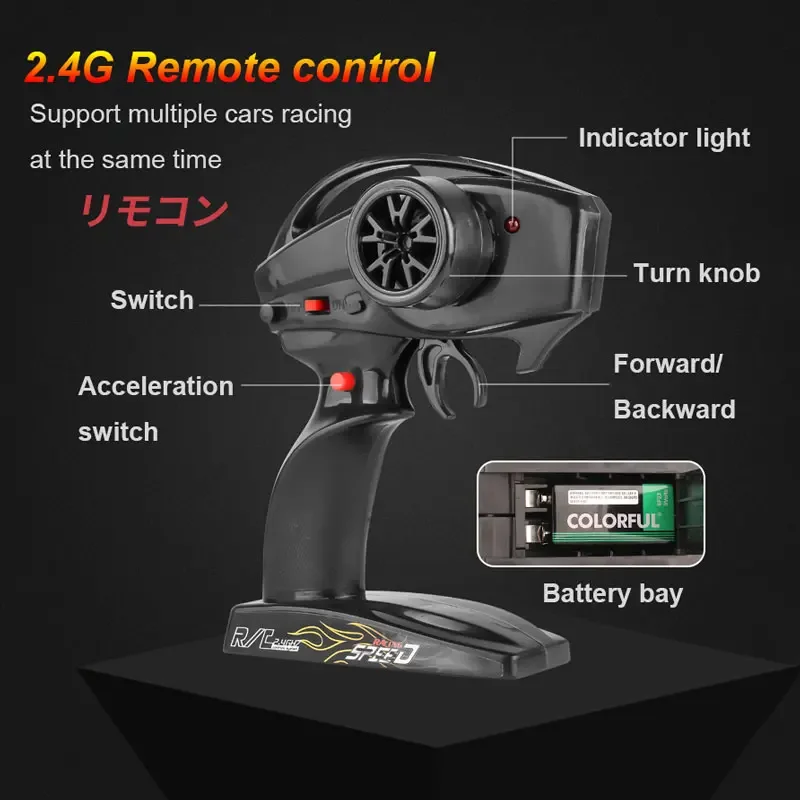 1:10 70km/h High-speed Drift Remote Control Car 2.4G 4WD Rc Off-road Vehicle Dual-speed Rc Car Children's Christmas Gift - Image 6