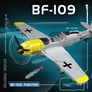 kf-S88bc01e371714b73a381828f171e9abcN 471pcs 1:48 Army GE BF-109 Fighter Building Blocks ww2 Military Soldier Figures Weapon Airplane Bricks Toys For Children