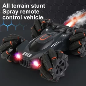 Drift spray stunt racing high-speed double-sided music light remote control children's electric toy car
