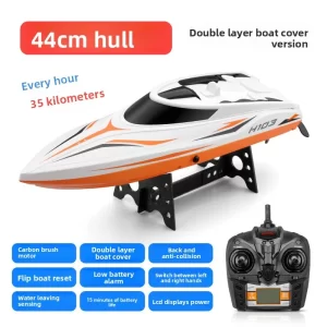 kf-S8ba935a6568a407fa2152c3eb68a626cn H105 2.4G RC Boat Remote Control Boat Waterproof Toy Dual motors 35KM/h High Speed RC Boat Racing Christmas gift
