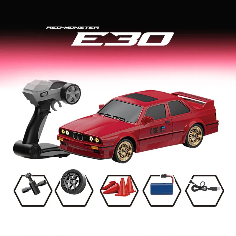 New Four-wheel Drive 1:16 Retro E30 Sports Car Remote Control Car 4WD 30km/h High Speed Drift Car 2.4G CVT Toy Boy - Image 6