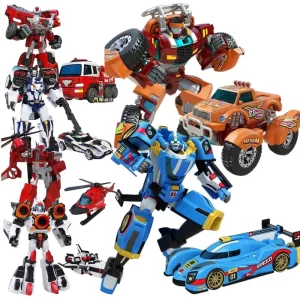 Korea Anime Tobot Brothers Transformation Robot Toys Cartoon Deformation Car Airplane Action Figures Vehicle Children Boy Gifts