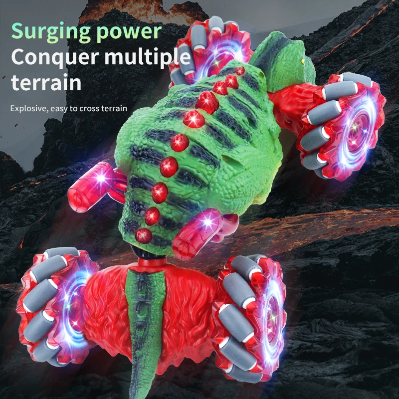 Dinosaur Transformation Car Remote Control Gesture Sensing Twist Transformation Car Toy Children's Touch Drift Stunt Dinosaur Ca - Image 3