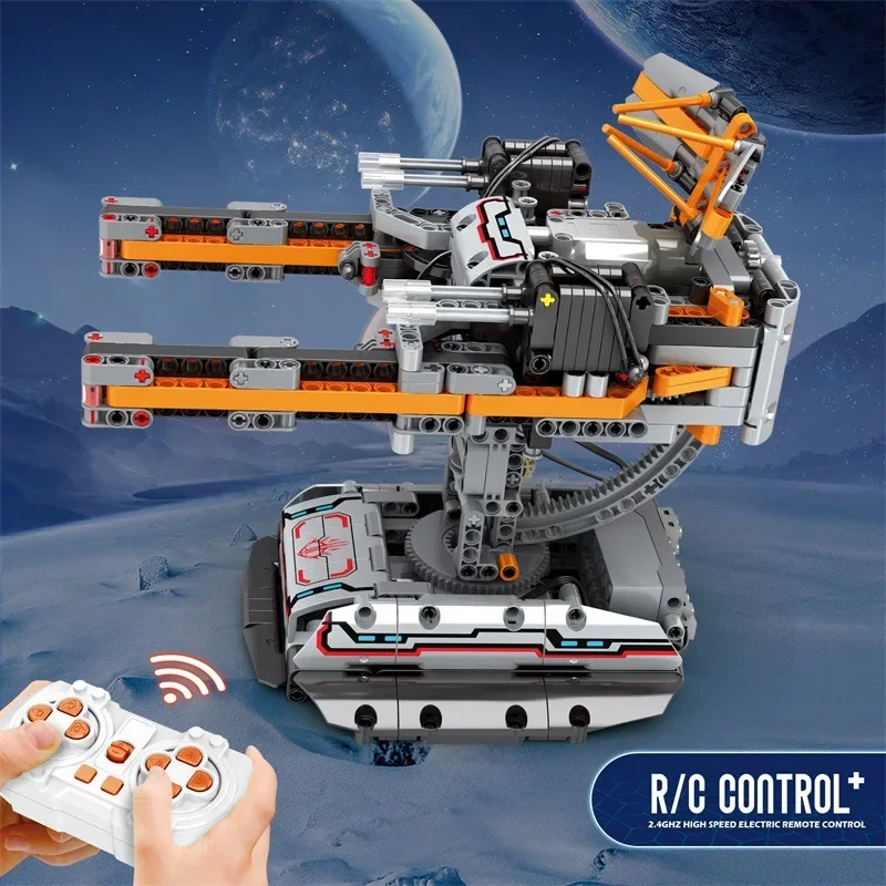 Remote Control Anti Aircraft Gun Building Blocks Space War Heavy Military Weapons Technology Model Bricks Toys Kids gifts 850PCS - Image 4