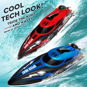 kf-S91d104f658854025985c8d1786b9ae26Z HJ808 RC Battery Boat 2.4Ghz 25km/h High-Speed Remote Control Racing Ship Water Speed Boat Children Model Toy