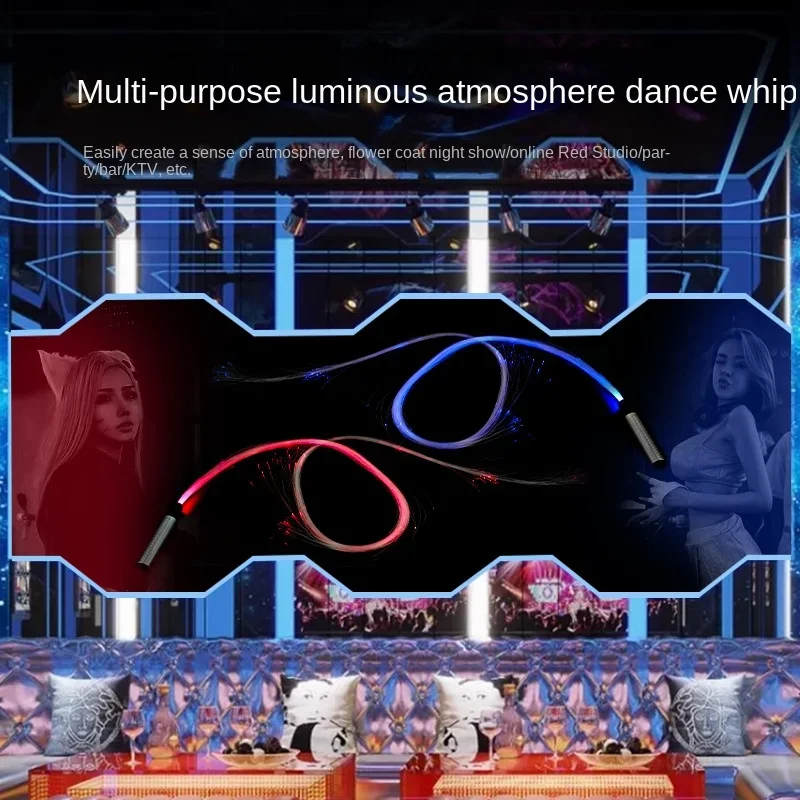 New LED Light Whip Charging Bar Party Atmosphere Live Prop Metal Light Whip Costume Play dress up - Image 3